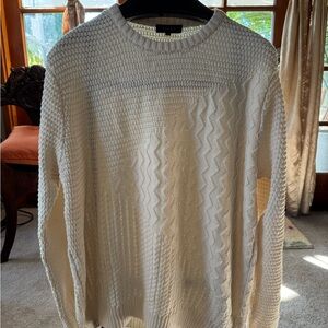 River Island Ivory Modern Knit Patterns Men’s Sweater Size XL